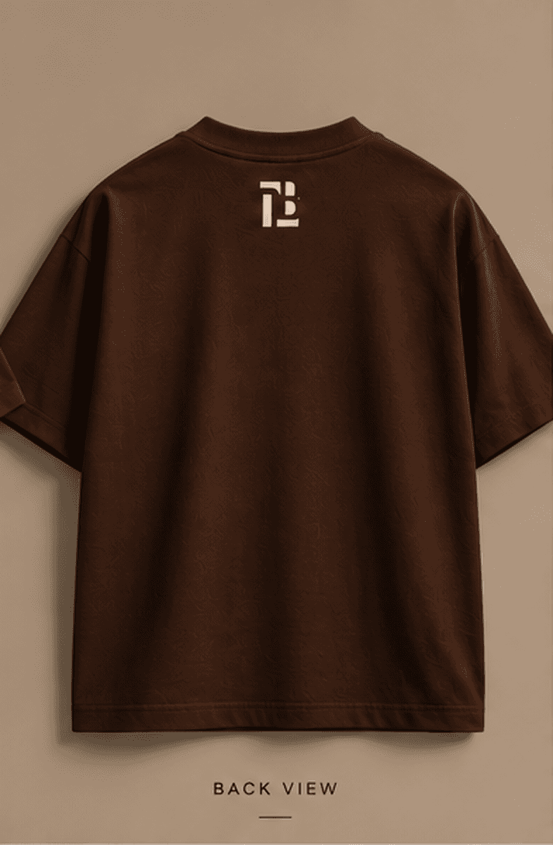 DEBUG NOTHING ORDINARY Oversized T-Shirt — Brown alternative view